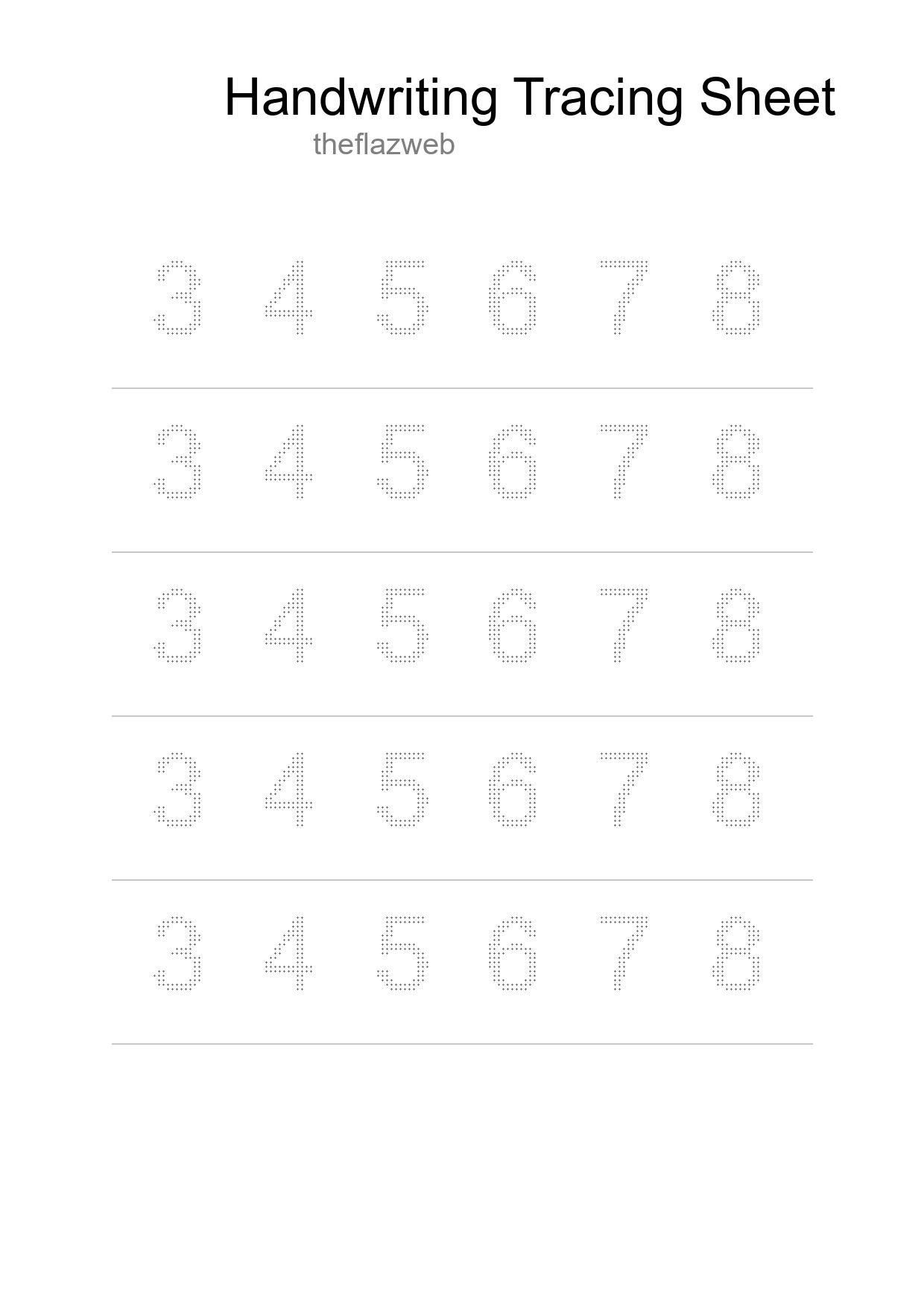 Printable Tracing Worksheet For Kids - Part 11